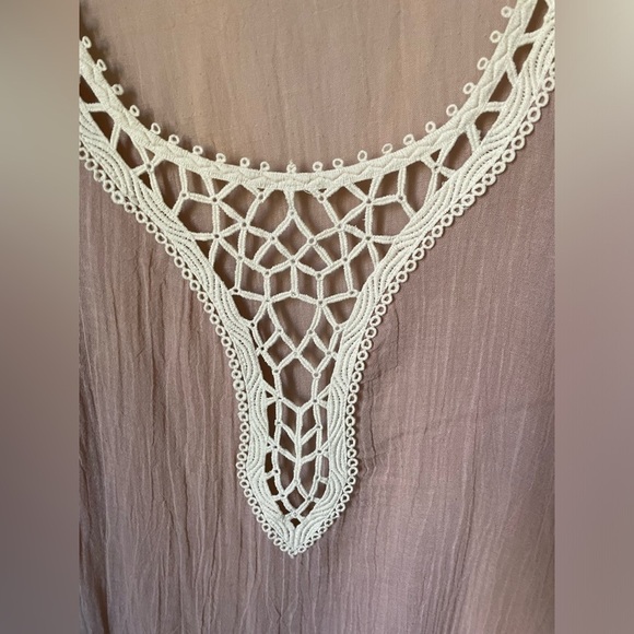 Eberjey Mauve Gauze Style Cotton Mini Dress Size  Small - Picture 4 of 8